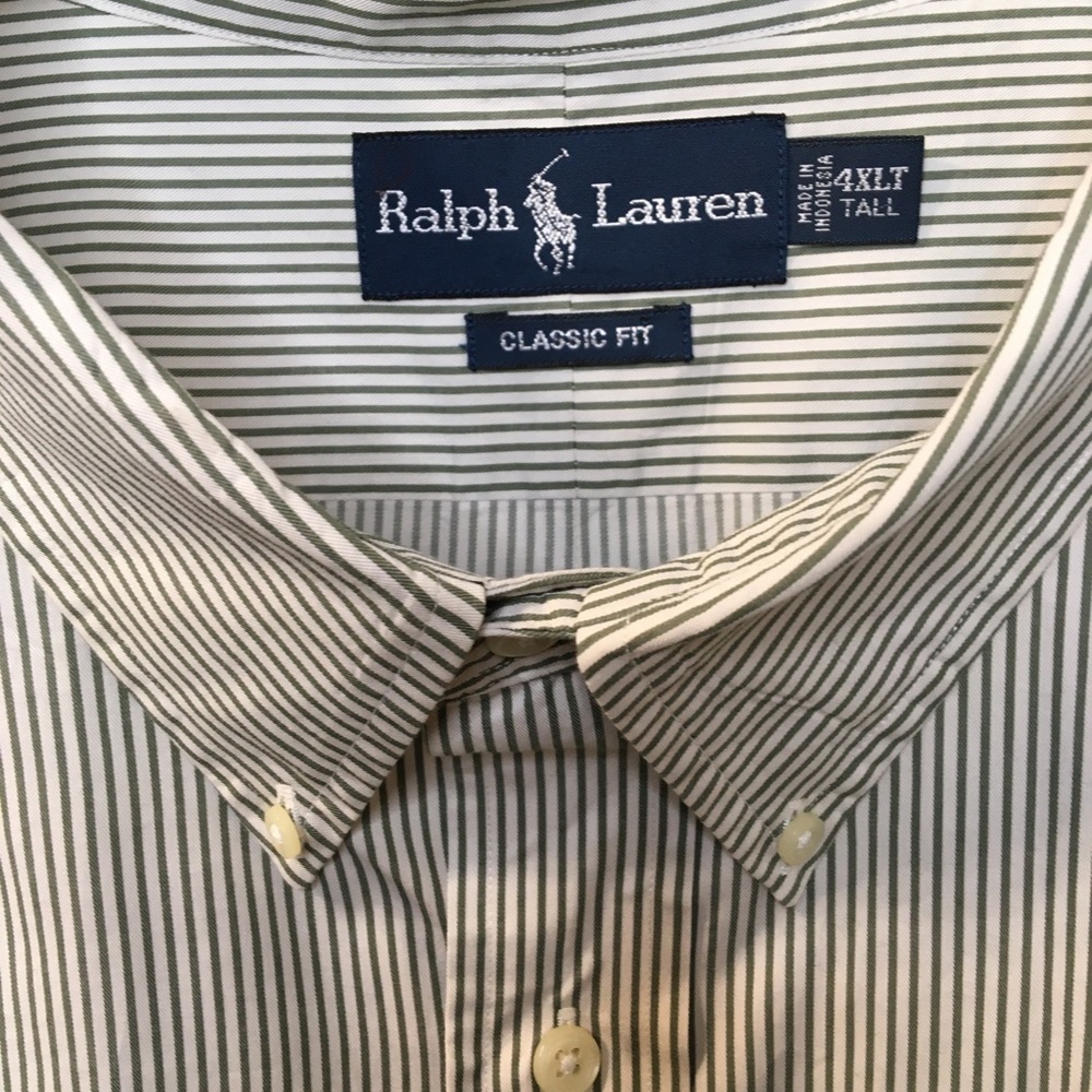 Ralph Lauren Shirt, Ralph Lauren Big & Tall Dress Shirt, Size: 4XLT - Picture 4 of 4